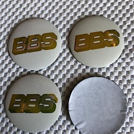 LZJPL 4 Stück Auto Radnabenabdeckung-Logo, für BBS 70mm Nabendeckel Staubdicht Wasserdicht Zieraufkleber Reifenzubehör