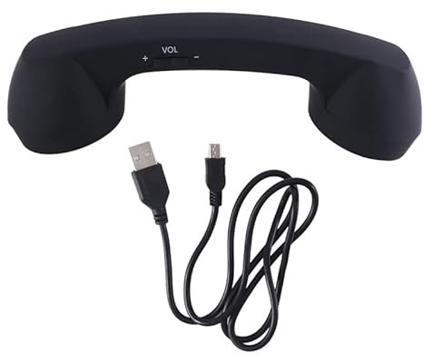 Losueeun Auriculares inalámbricos retro con cable para teléfono móvil