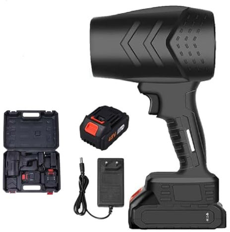 Seese Cordless Leaf Blower, Turbo Jet Blower Leaf Blower, Cordless Compact Air Blower Turbo Large Volume Dust Air Blowers Dryer, Leaf Blowers, Turbo Jet Blowers for Car Corner Garden Cleaning