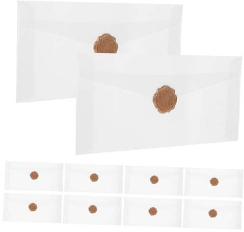 jojofuny 10 Satz Durchscheinende Blanko Umschläge für Einladungen Praktische Umschläge für Zuhause und Büro Tragbare Briefumschläge für