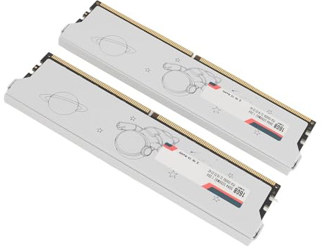 Yunseity DDR4 RAM Ad Alta compatibilità XMP CL18-22-22-42 28800 25600 Modulo di Memoria in Metallo Larghezza di Banda per PC da Gioco Desktop (DDR4 3200MHz 32GB (2x16 GB))