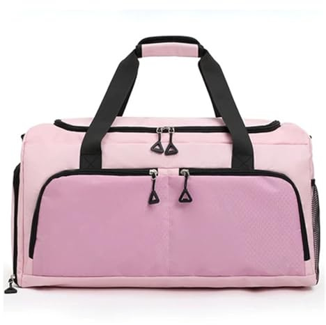 Travel Bag with Shoes Compartment Sports Carry On Weekender for Women and Men for Workout Sport(Pink)