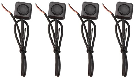 Agmoctz 4 Pezzi Pulsante Momentaneo Interruttore On/Off Interruttore Momentaneo in Plastica Nero 12 V 24 V Mini Interruttore a Pulsante