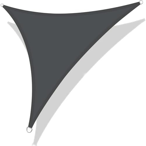 Dreieckiges Sonnensegel, UV-Schutz, 2 x 2 m, tiefes Grau, für Terrasse, Garten, Pool und Camping, UV-Schutz für Entspannung im Garten