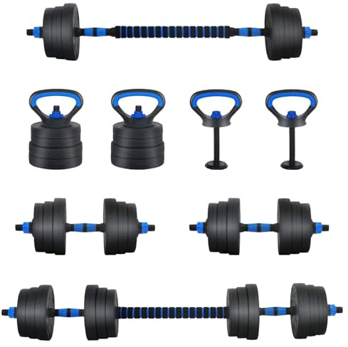 vidaXL 4-in-1 Kurzhantel, Langhantel und Kettlebell Set 20 kg