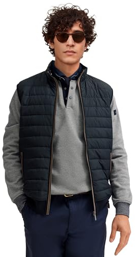 bugatti Herren Steppweste 8800-15121E | Regular Fit mit Reißverschluss und Stehkragen