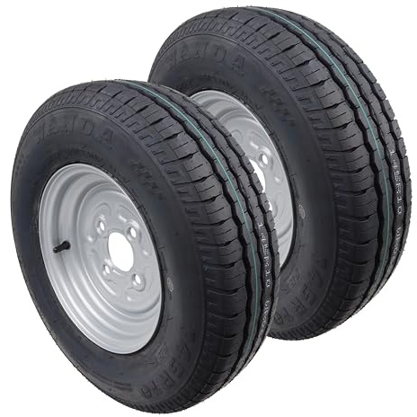 Rad 145/80R10 Anhängerrad Komplettrad 145R10, 145/10 84/82N LK 100x4 Felge 3,50x10 145 10 (2x)