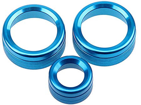 PolarLander 3Pcs / Lot Aire Acondicionado Anillos Radio Volumen Perilla Ring Covers Decorativo Circle Trim High Match Azul