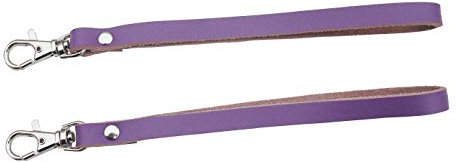 Dragonnes, dragonne en Cuir véritable pour téléphones Portables/appareils Photo/clés USB/Porte-clés/Porte-identifiants, Paquet de 2 (Violet)