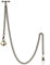 TREEWETO Taschenuhrkette mit T Bar Endstück Albert T-Bar Taschenuhr Kette mit Antiker Anker-Anhänger und 2 Haken für Weste Knopfloch Bronze
