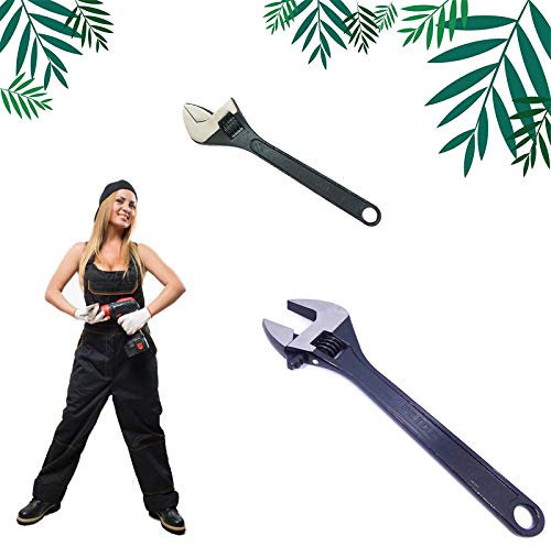 BRIEFNESS Plumbing Wrench Heavy Duty Adjustable Shifting Monkey Spanner Tool for DIY Repairing and Plumbing Waterpump Pliers 450mm (18) Length 52mm Jaw Capacity