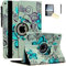 JYtrend Case for 2019/2020 iPad 10.2 Inch 7th/8th Generation, Rotating Stand Smart Magnetic Auto Wake Up/Sleep Cover for Model A2270 A2428 A2429 A2430 MYN82LL/A MYN62LL/A MYN92LL/A (Lotus Flower)