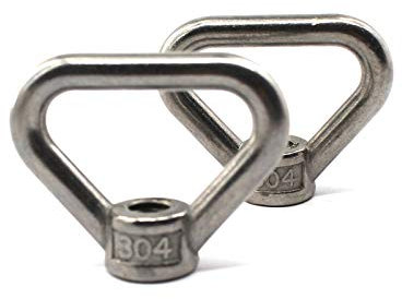 2 Stück M16 304 Edelstahl Heavy Duty Hebeöse Mutter Dreieck Form Schraubverschluss