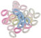 ccHuDE 150 Stück Acryl C Clips Haken Kettenglieder offene Gliederringe Kunststoff Kettenglieder für Käfig, Schmuckherstellung 2#