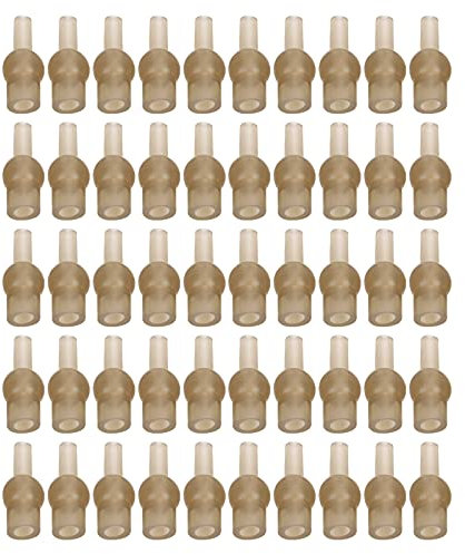 SPYMINNPOO 50 Stück Angeln Gummiperlen, 17mm Gummi Perlen Fischen zum Angeln Rubber Beads Tulpenperlen Schlauch Fischen Knotenschutz