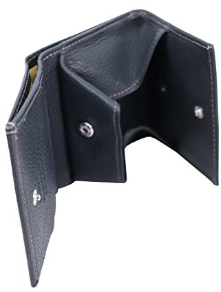 Petit Porte Monnaie Katana en Cuir grainé réf 953047 (11 coul. disp.) (Bleu Marine)