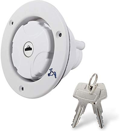 TOTMOX Bouchon d'arrivée d'eau avec verrou universel en plastique de qualité alimentaire PP verrouillable pour camping-car, yachts, camping, voitures, remorques