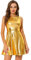 Allegra K Women's Christmas Costume Metallic Sleeveless Round Neck High Waist Holographic Flare Dress Gold 12