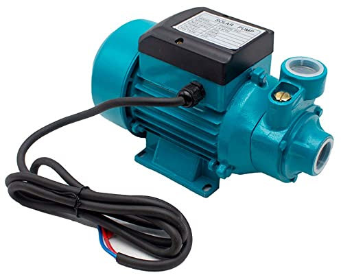 Toplionace Pompe Auto-amorçante Vortex DC 12V 24V, Pompe à Eau Centrifuge à Grand Débit, Pompe Solaire Centrifuge, QB60 (12V)