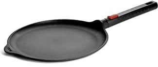 Woll Diamond Logic XR Crêpespfanne - Induktiv -, Ø 26 cm, mit abnehmbarem Stiel - Geeignet für alle Herdarten, Aluminium, backofenfest, schwarz