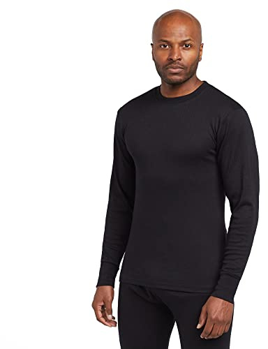 Peter Storm Men's Lightweight Essential Long Sleeve Baselayer Top, Men's Baselayer T-Shirt, Men's Warm Underwear Baselayer Top, Black, L