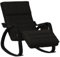 vidaXL Schaukelstuhl Relaxstuhl Schwingstuhl Ruhesessel Loungesessel Sessel Schwingsessel Polstersessel Schaukelsessel Wohnzimmer Schwarz Stoff
