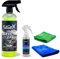 AutoFullCar Tratamiento Completo Cristales y Retrovisores FullCarX Larga duración Limpia Cristales 750 ml + Tratamiento Hidrofóbico 100 ml + 2 Bayetas Especial Cristales