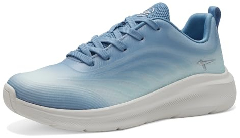 Tamaris Comfort Damen Sneaker flach Sportlich Vegan, Blau (Denim), 36 EU