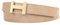 Zakatte • Damen Gürtel aus Kunstleder mit H-Schnalle Hüftgürtel Taillengürtel Damengürtel BS058 (Hellbraun-Gold, 95 cm)