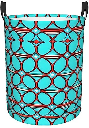 Große Wäschekörbe, faltbar, hohe Wäschekörbe, Wäschesack für Badezimmer, Schlafzimmer, Türkis