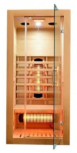 Bagno Italia Infrarot-Sauna 90 x 90 cm mit 4 Vollspektrum-Strahler und 1 Carbon