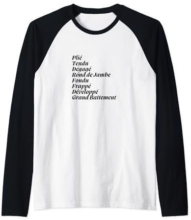 Ballett Barre Warm Up Ballerina Tänzerin Plie Tendu Fondu Raglan