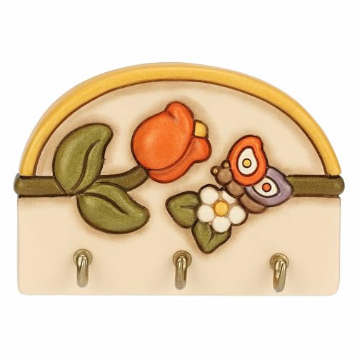THUN Appendichiavi con 3 ganci in ceramica Country