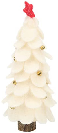 Verdant Touch Decorazione per albero di Natale in feltro di lana, decorazione per albero di Natale, bianco di grandi dimensioni, decorazione per feste di Capodanno per la casa, 2023 nuovo