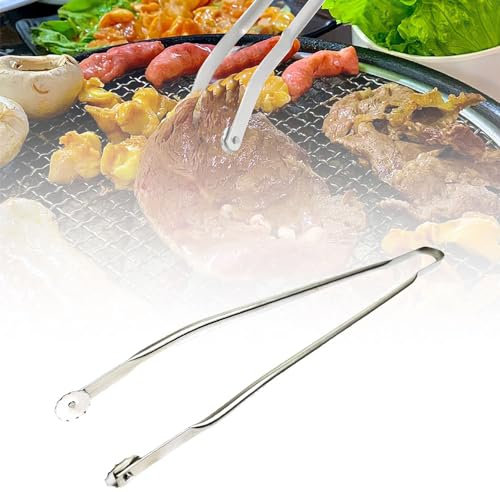 Pince à Saucisse BBQ, 2024 New Pince Barbecue Longue Pinces à Retourner Les Saucisses pour Barbecue Pince Cuisine Inox Pince A Barbecue A Roulette Pince à Grillade Pince Alimentaire (1, 30CM)