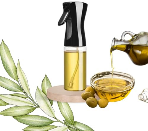 Genérico Pulverizador de aceite de oliva, vinagre y limón, 200 ml, dosificador antigoteo, accesorio para freidora sin aceite