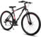 Hiland 29 Inch Mountain Bike, Aluminium Frame 21 Speed MTB with Disc Brake Suspension Fork, Mountain Bike For Men Black