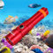 ORCATORCH D710 - Linterna de buceo (3000 lúmenes, luz subacuática con haz estrecho de 6 grados, IP68, resistente al agua, con indicador de batería (rojo)