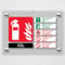 V Safety CO2 Fire Extinguisher - 150 x 100 mm - Acrylic Perspex Cast Clear Safety Sign