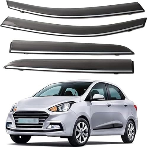 ANYANH Cortavientos Ventana Coche para Hyundai I10 2013-2018, Deflectores de Aire Viento Lateral Viseras Protector Lluvia Visera Puerta Parasol Derivabrisas Delanteros