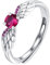 Kioxiuin Verstellbarer, offener Zirkonia-Ring für Damen – Elegantes Braut-Daumenring-Zubehör in Silber für Damen und Mädchen