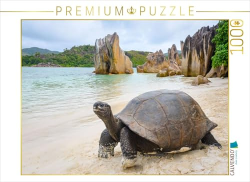 CALVENDO Puzzle Aldabra-Riesenschildkröte auf Curieuse | 1000 Teile Lege-Größe 64 x 48 cm Foto-Puzzle für glückliche Stunden