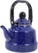 cafetera de té, Tetera de esmalte azul for estufa, tetera vintage de 1,1 l con estampado de lunares blancos pequeños, tetera con asa plegable ergonómica, sin silbidos
