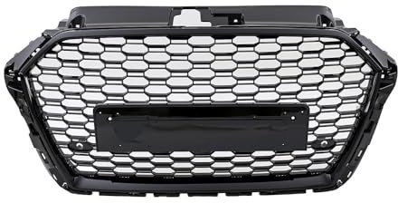 TRQCHIPS Radiatore griglia Anteriore Auto, per Audi A3 8V RS3 2017 2018 2019 2020 Griglia Sportiva Lucida Barra
