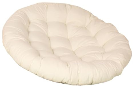Milageto Coussin Fauteuil Suspendu, Coussin Épais pour Chaise Hamac, Coussins en Polyester PP Cotton, Confortable Jardin, Salon, Intérieur/Extérieur, Beige