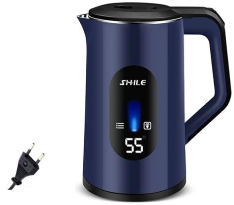 Kexpery Bollitore elettrico 3L in acciaio inox con display automatico riscaldamento rapido per tè e caffè