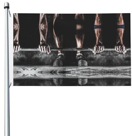 Feiertags-Gewichtheber-Sportflagge 90 x 152 cm mit Öse, dekorative Flagge, Terrasse, Veranda, Rasen, dekorative Flagge.