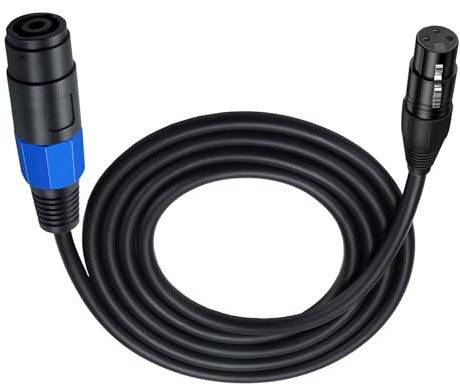 Wdbild Speakon Mit XLR Female Cable Speakon Plug Female Weibliche Verlängerungskabel Mit Twist Lock Für Studio Mikrofon