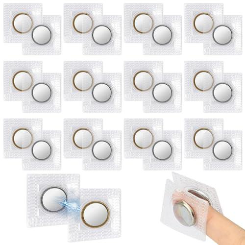 Magnete zum Einnähen - 30 Paar Unsichtbare Magnetknöpfe, Magnetverschluss für Taschen, Magnetband zum Einnähen, Zubehör für Kleidung, Handtaschen und Lederhandwerk