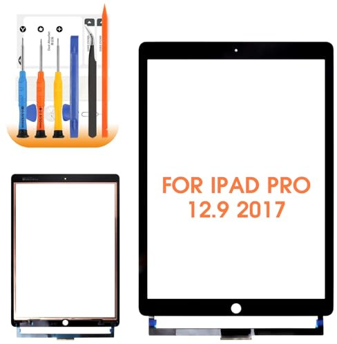 Touch Screen per iPad Pro 12.9 2017 Touch Screen per iPad Pro 2nd Generazione A1671 A1670 A1821 12.9 Pollici Sostituzione Schermo Digitalizzatore con Kit Riparazione, Non LCD (nero)
